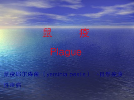 鼠疫Plague鼠疫耶尔森菌yersiniapestis自然疫源疾病第1页